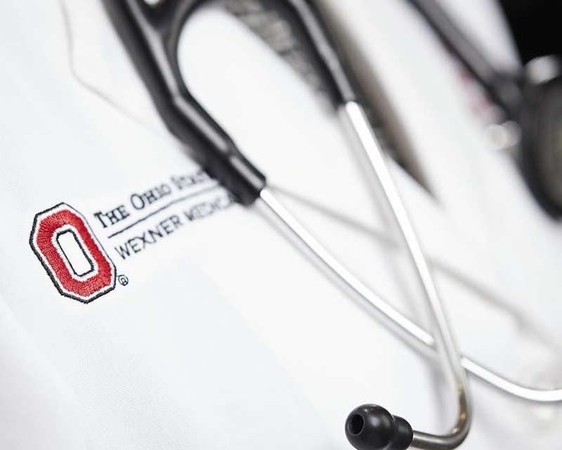 White coat with stethescope