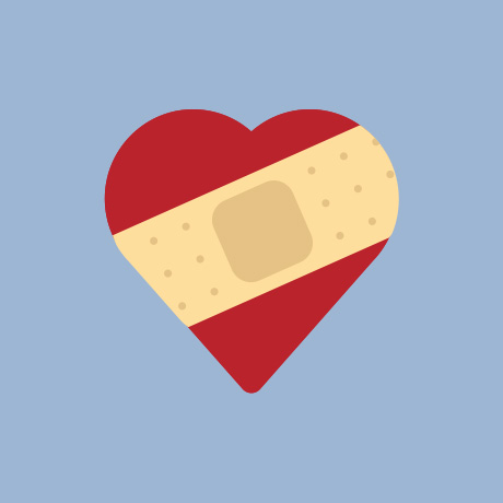 cardiac rehabillitation heart bandage icon