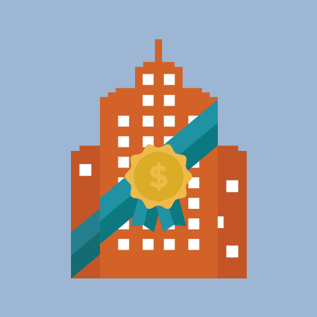 ribbon around a building