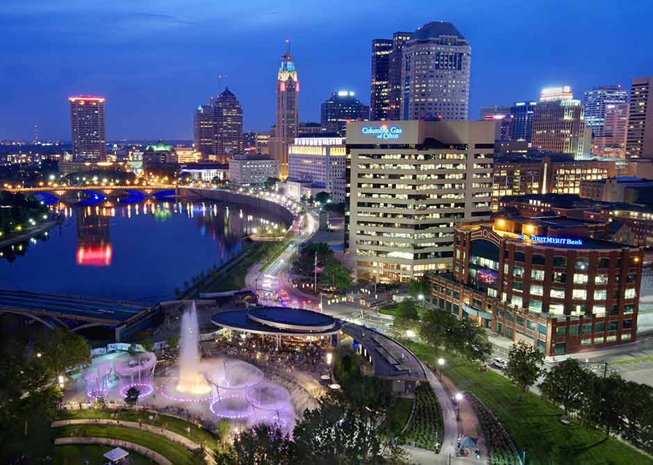 Columbus-at-night