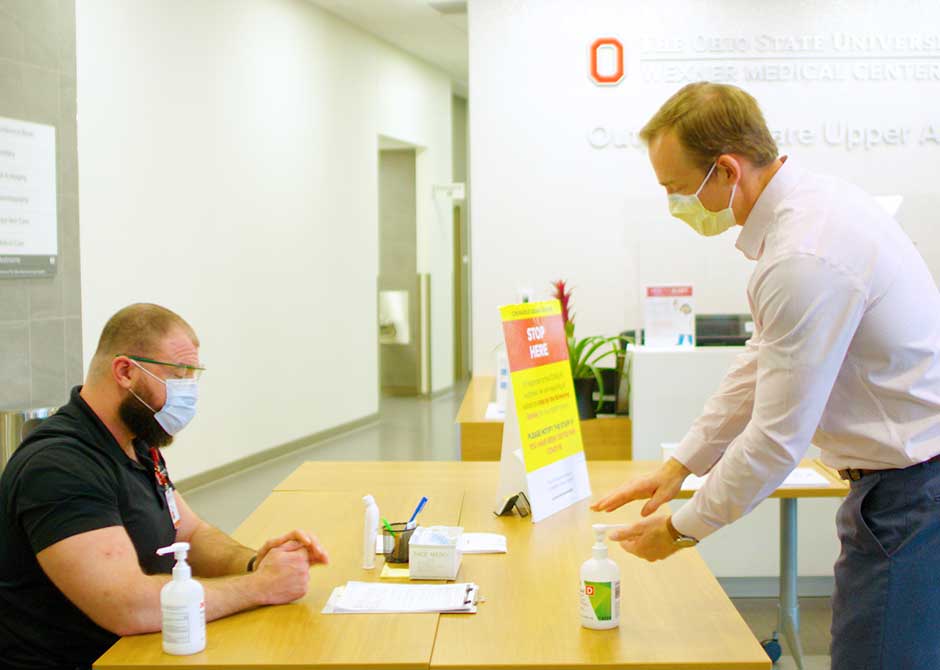 Visitor restrictions and medical screenings when entering facilities for COVID-19 safety