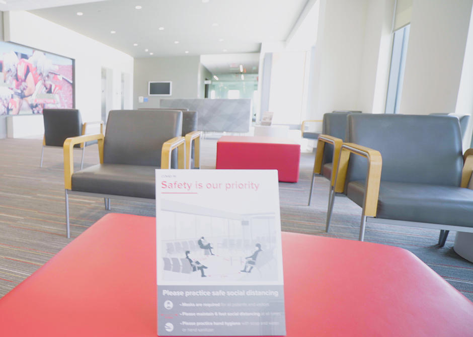 Social distancing in waiting areas COVID-19 safety