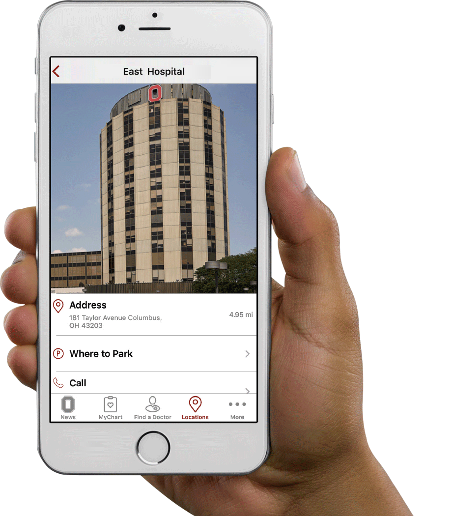 Locations app screenshot