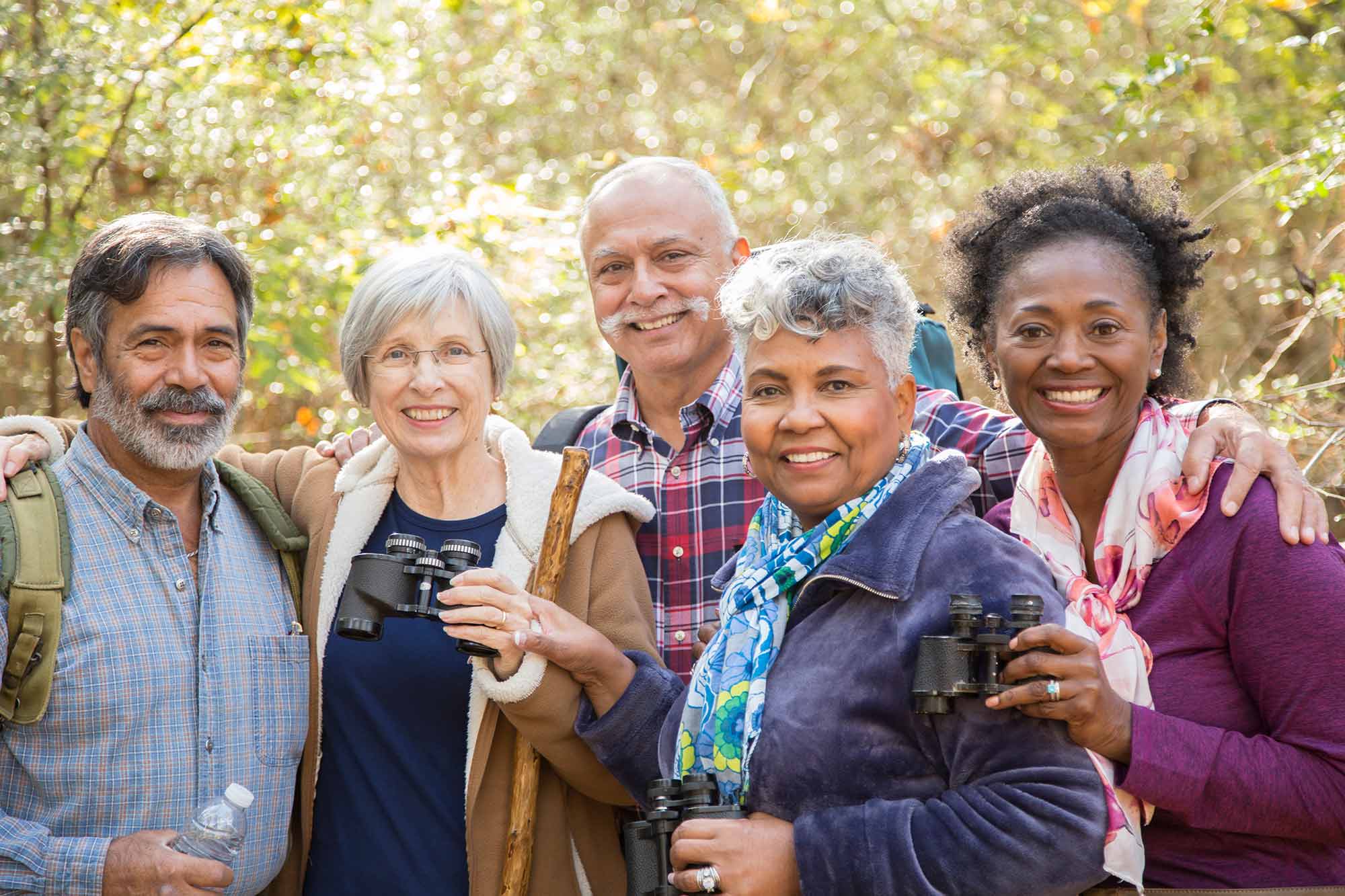 Seniors hiking